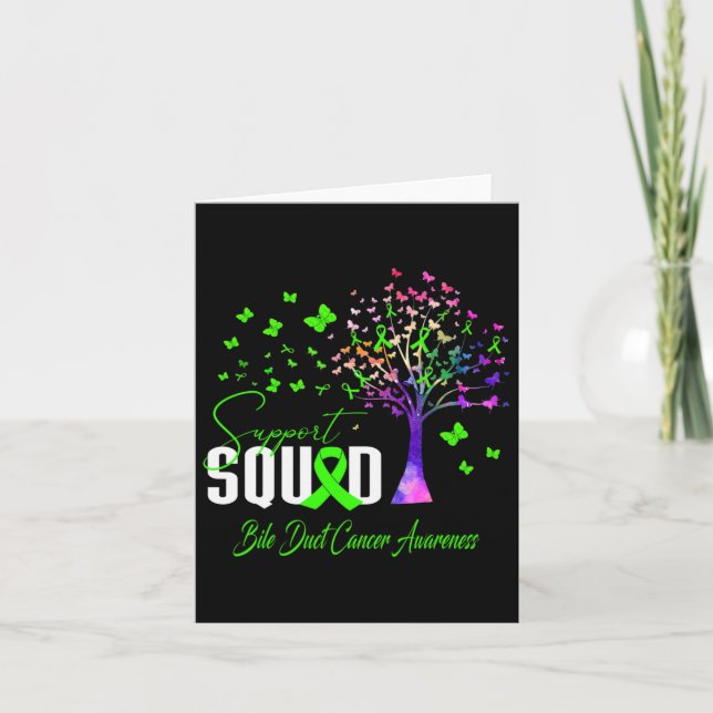 Support Squad For Bile Duct Cancer Awareness  Card (Front)