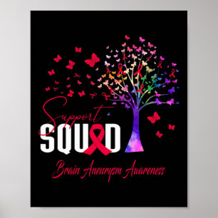 Support Squad For Brain Aneurysm Awareness  Poster