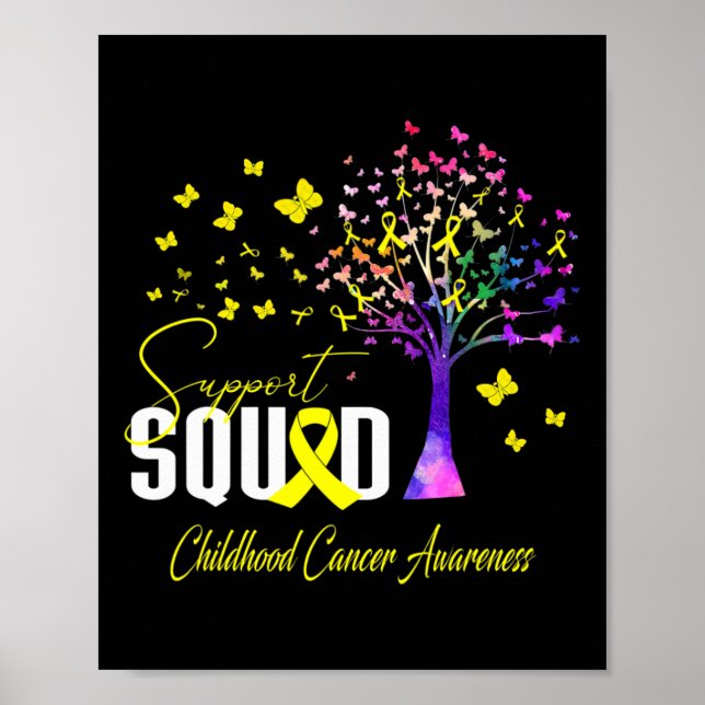 Support Squad For Childhood Cancer Awareness  Poster (Front)