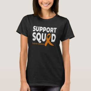 Support Squad For Leukemia Warrior Orange Ribbon P T-Shirt
