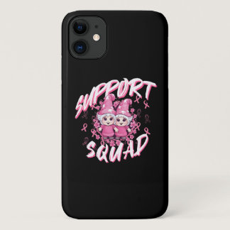 Support Squad Gnome Warrior Breast Cancer Awarenes iPhone 11 Case