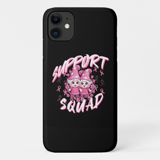 Support Squad Gnome Warrior Breast Cancer Awarenes Case-Mate iPhone Case (Back)