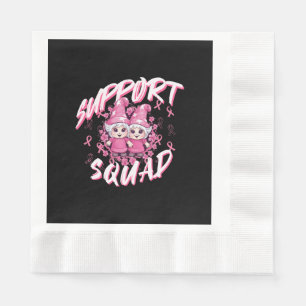 Support Squad Gnome Warrior Breast Cancer Awarenes Napkins