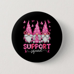 Support Squad Gnomes Breast Cancer Awareness Men W Button