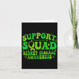 Support squad green ribbon butterfly pkd kidneySup Card