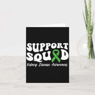 Support Squad Green Ribbon Kidney Disease Card