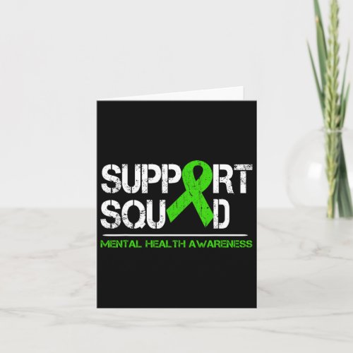 Support Squad Green Ribbon Mental Health Awareness Card