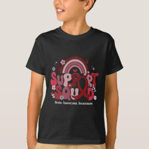 Support Squad Groovy Brain Aneurysm Awareness Gift T-Shirt