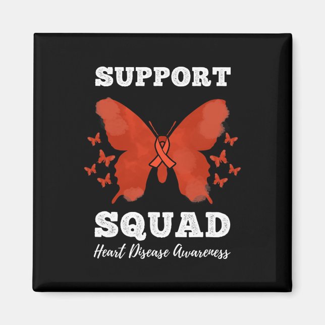 Support Squad Heart Disease Awareness  Magnet (Front)