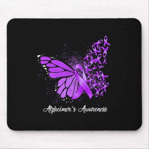 Support Squad Heimer Butterfly Purple Ribbon  Mouse Pad