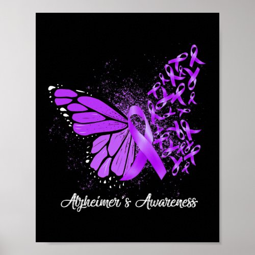 Support Squad Heimer Butterfly Purple Ribbon  Poster