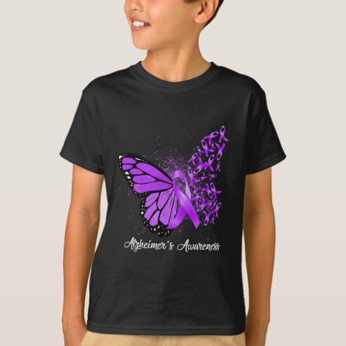 Support Squad Heimer Butterfly Purple Ribbon  T_Shirt