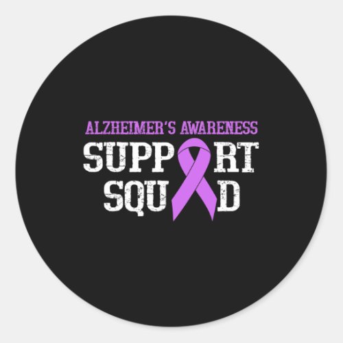 Support Squad Heimer Warrior We Wear Purple  Classic Round Sticker