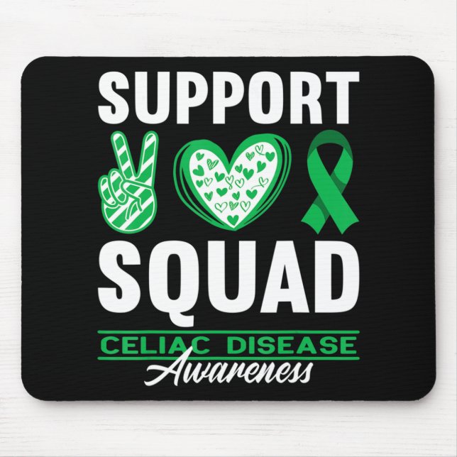 Support Squad I Gluten Free Coeliac Celiac Disease Mouse Pad (Front)