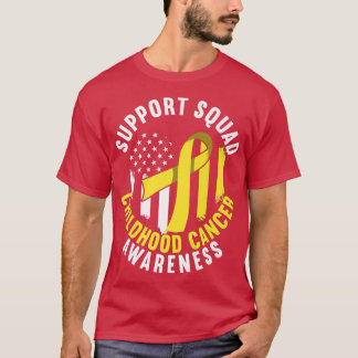 Support Squad I Gold Awareness Ribbon I Childhood  T-Shirt