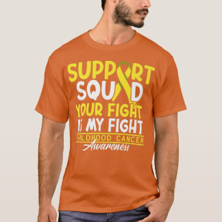 Support Squad I Gold Awareness Ribbon I Childhood  T-Shirt