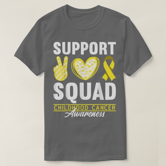 Support Squad I Gold Awareness Ribbon I Childhood  T-Shirt (Design Front)