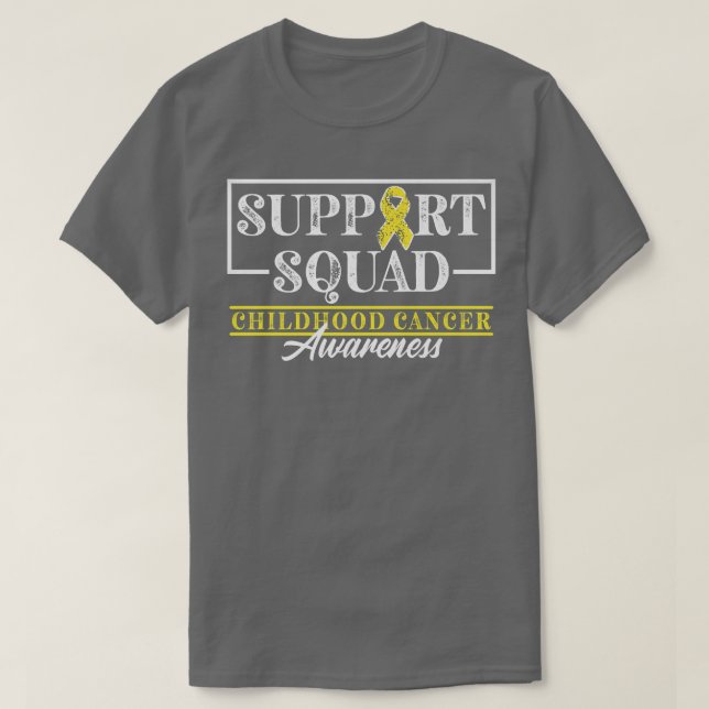 Support Squad I Gold Awareness Ribbon I Childhood  T-Shirt (Design Front)