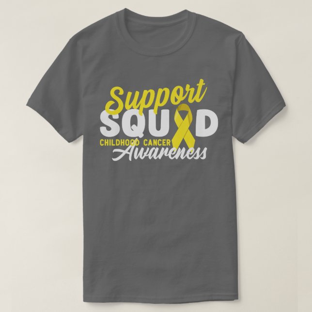 Support Squad I Gold Awareness Ribbon I Childhood  T-Shirt (Design Front)