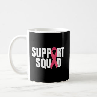 Support Squad K Ribbon Breast Cancer Awareness Coffee Mug