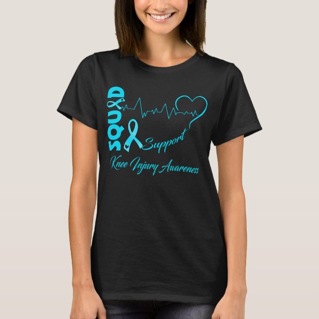 Support Squad KNEE INJURY AWARENESS T-Shirt (Front)