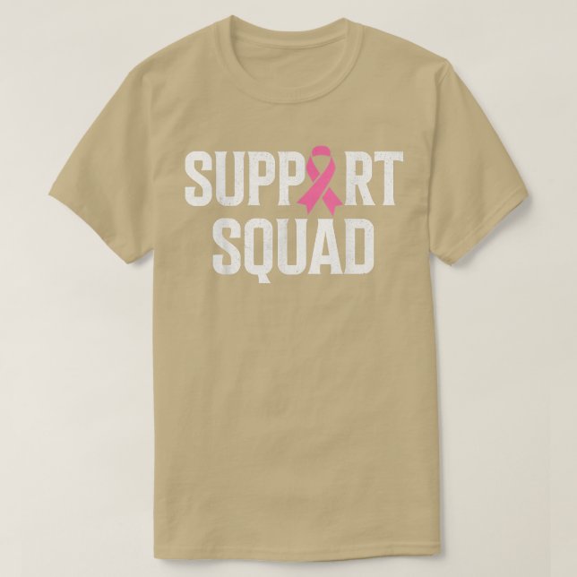 Support Squad Leopard Pink Warrior Breast Cancer A T-Shirt (Design Front)