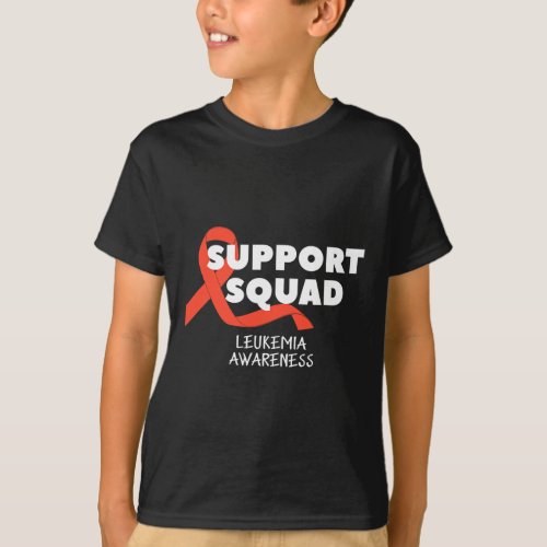 Support Squad Leukemia Awareness For Men Women  T_Shirt