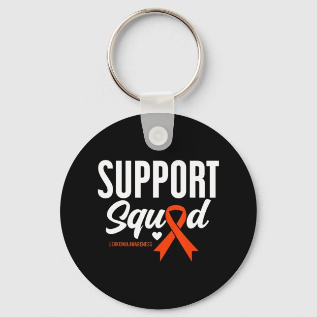 Support Squad Leukemia Awareness  Keychain (Front)