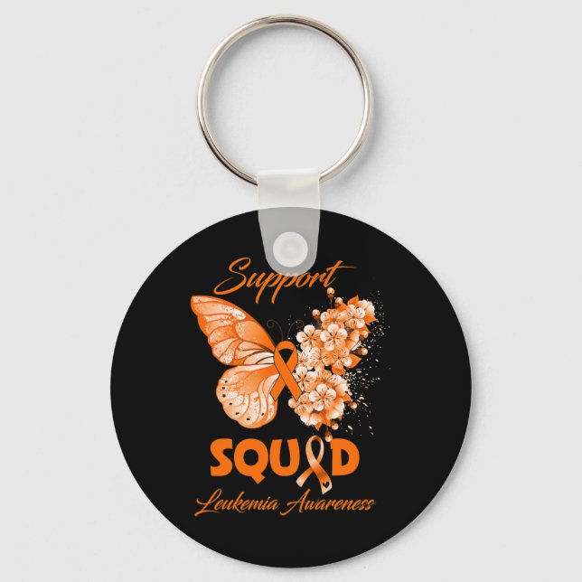 Support Squad Leukemia Awareness  Keychain (Front)