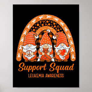 Support Squad Leukemia Awareness Month Gnomies Poster