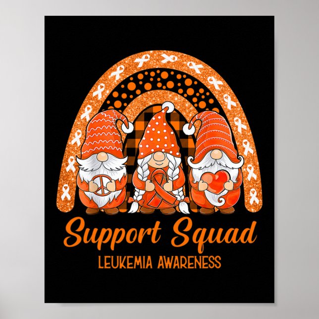 Support Squad Leukemia Awareness Month Gnomies  Poster (Front)