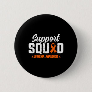 Support Squad Leukemia Blood Cancer Awareness Oran Button