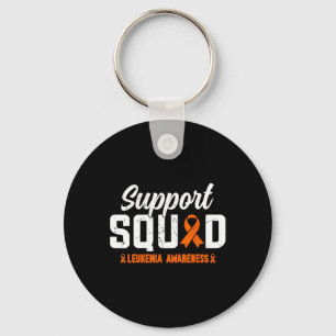 Support Squad Leukemia Blood Cancer Awareness Oran Keychain