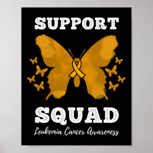 Support Squad Leukemia Cancer Awareness Blood Canc Poster