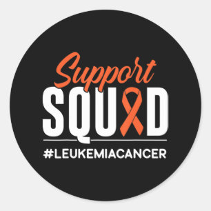 Support Squad Leukemia Cancer Awareness Gift Classic Round Sticker