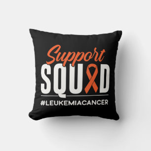 Support Squad Leukemia Cancer Awareness Gift Throw Pillow