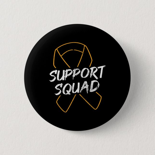 Support Squad Leukemia Cancer Leukemia Awareness R Button (Front)