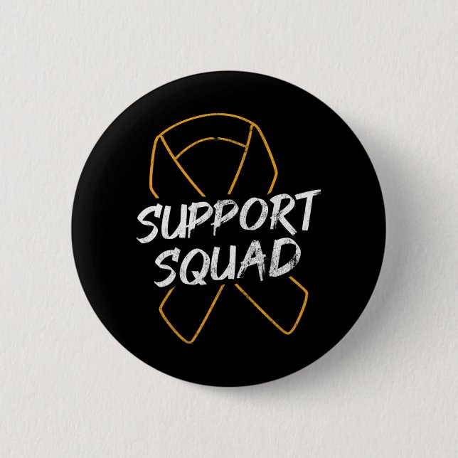 Support Squad Leukemia Cancer Leukemia Awareness R Button (Front)