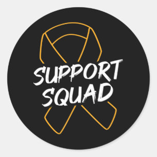 Support Squad Leukemia Cancer Leukemia Awareness R Classic Round Sticker