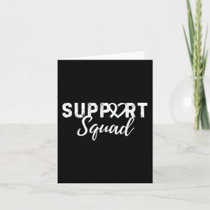 Support Squad Lung Cancer Love Heart White Ribbon Card