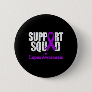 Support Squad Lupus Awareness Purple Autoimmune Di Button