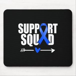 Support Squad Men Women Diabetes Awareness Ribbon Mouse Pad