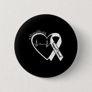 Support Squad Mental Health Awareness Lime Green R Button