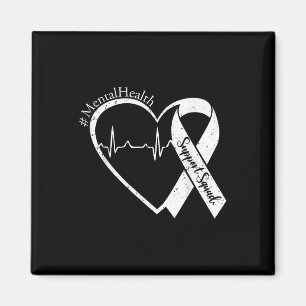 Support Squad Mental Health Awareness Lime Green R Magnet
