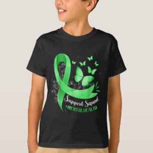 Support Squad Mental Health Awareness Lime Green R T-Shirt