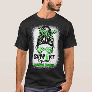 Support Squad Mental Health Awareness Messy Bun Gr T-Shirt
