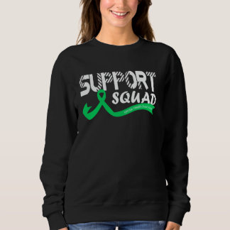 Support Squad Mental Health Awareness Ribbon Green Sweatshirt