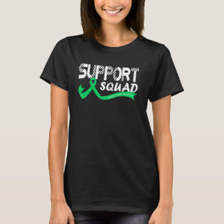 Support Squad Mental Health Awareness Ribbon Green T-Shirt