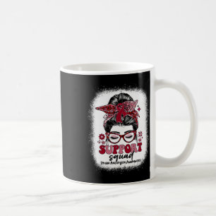 Support Squad Messy Bun Brain Aneurysm  Coffee Mug