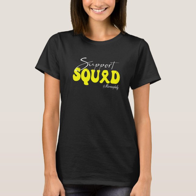 Support Squad Microcephaly Awareness Yellow Ribbon T-Shirt (Front)